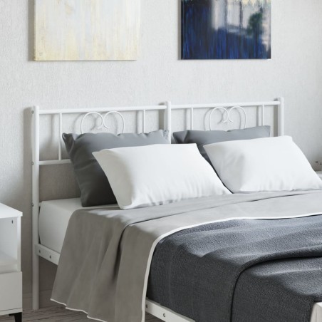 vidaXL Testiera in Metallo Bianco 160 cm