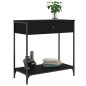 vidaXL Tavolino Consolle Nero 75x34,5x75 cm in Legno Multistrato