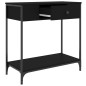 vidaXL Tavolino Consolle Nero 75x34,5x75 cm in Legno Multistrato
