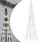 vidaXL Luce Albero di Natale su Pennone 1534LED Bianco Freddo 500cm vidaXL Luce Albero di Natale su Pennone 1534LED Bianco Freddo 500cm