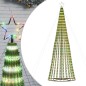 vidaXL Illuminazione Albero di Natale a Cono 688LED Colorato 300cm vidaXL Illuminazione Albero di Natale a Cono 688LED Colorato 300cm