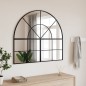 vidaXL Specchio da Parete Nero 100x90 cm Arco in Ferro vidaXL Specchio da Parete Nero 100x90 cm Arco in Ferro