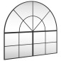 vidaXL Specchio da Parete Nero 100x90 cm Arco in Ferro vidaXL Specchio da Parete Nero 100x90 cm Arco in Ferro