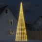 vidaXL Luce Albero di Natale su Pennone 3000LED Bianco Caldo 800cm vidaXL Luce Albero di Natale su Pennone 3000LED Bianco Caldo 800cm