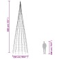 vidaXL Luce Albero di Natale su Pennone 3000LED Bianco Caldo 800cm vidaXL Luce Albero di Natale su Pennone 3000LED Bianco Caldo 800cm
