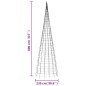 vidaXL Luce Albero di Natale su Pennone 3000LED Bianco Caldo 800cm vidaXL Luce Albero di Natale su Pennone 3000LED Bianco Caldo 800cm