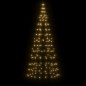 vidaXL Luce Albero di Natale su Pennone 200LED Bianco Caldo 180cm vidaXL Luce Albero di Natale su Pennone 200LED Bianco Caldo 180cm