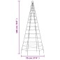 vidaXL Luce Albero di Natale su Pennone 200LED Bianco Caldo 180cm vidaXL Luce Albero di Natale su Pennone 200LED Bianco Caldo 180cm