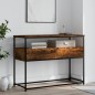 vidaXL Tavolino Consolle Rovere Fumo 100x40x75 cm in Legno Multistrato vidaXL Tavolino Consolle Rovere Fumo 100x40x75 cm in Legno Multistrato