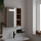vidaXL Armadietto Bagno con Specchio e LED Rovere 45x13x52 cm vidaXL Armadietto Bagno con Specchio e LED Rovere 45x13x52 cm