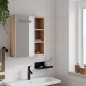 vidaXL Armadietto Bagno con Specchio e LED Rovere 45x13x52 cm vidaXL Armadietto Bagno con Specchio e LED Rovere 45x13x52 cm