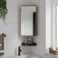 vidaXL Armadietto Angolare con Specchio da Bagno Rovere 30x24x60 cm vidaXL Armadietto Angolare con Specchio da Bagno Rovere 30x24x60 cm
