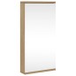 vidaXL Armadietto Angolare con Specchio da Bagno Rovere 30x24x60 cm vidaXL Armadietto Angolare con Specchio da Bagno Rovere 30x24x60 cm