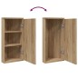 vidaXL Armadietto Angolare con Specchio da Bagno Rovere 30x24x60 cm vidaXL Armadietto Angolare con Specchio da Bagno Rovere 30x24x60 cm