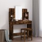 vidaXL Toeletta con Specchio Rovere Fumo 96x39x142 cm vidaXL Toeletta con Specchio Rovere Fumo 96x39x142 cm