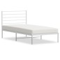 vidaXL Giroletto con Testiera Metallo Bianco 80x200 cm vidaXL Giroletto con Testiera Metallo Bianco 80x200 cm