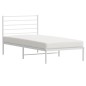vidaXL Giroletto con Testiera Metallo Bianco 80x200 cm vidaXL Giroletto con Testiera Metallo Bianco 80x200 cm