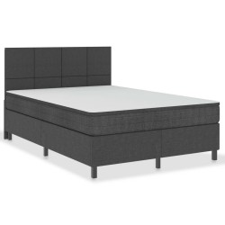 vidaXL Letto a Molle Grigio Scuro in Tessuto 160x200 cm