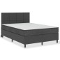 vidaXL Letto a Molle Grigio Scuro in Tessuto 160x200 cm vidaXL Letto a Molle Grigio Scuro in Tessuto 160x200 cm