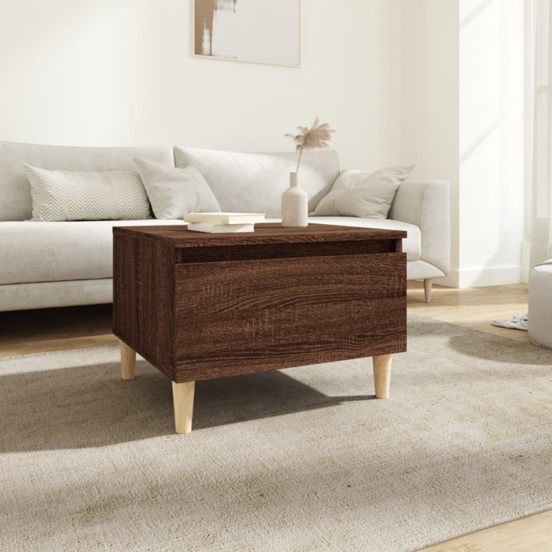 vidaXL Tavolino da Salotto Rovere Marrone 50x46x35cm Legno Multistrato