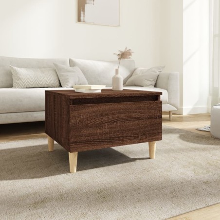 vidaXL Tavolino da Salotto Rovere Marrone 50x46x35cm Legno Multistrato