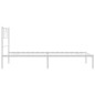 vidaXL Giroletto con Testiera Metallo Bianco 80x200 cm vidaXL Giroletto con Testiera Metallo Bianco 80x200 cm