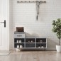 vidaXL Scarpiera Grigio Cemento 102x36x60 cm in Legno Multistrato vidaXL Scarpiera Grigio Cemento 102x36x60 cm in Legno Multistrato