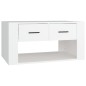 Tavolino da Salotto Bianco 80x50x40 cm in Legno Multistrato Tavolino da Salotto Bianco 80x50x40 cm in Legno Multistrato