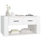 Tavolino da Salotto Bianco 80x50x40 cm in Legno Multistrato Tavolino da Salotto Bianco 80x50x40 cm in Legno Multistrato