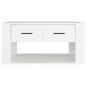 Tavolino da Salotto Bianco 80x50x40 cm in Legno Multistrato Tavolino da Salotto Bianco 80x50x40 cm in Legno Multistrato