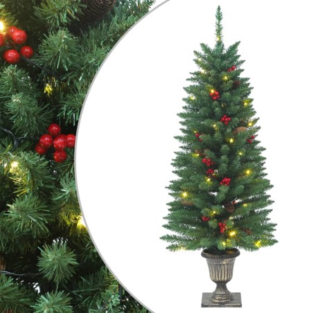 vidaXL Alberi di Natale Artificiali 2 pz con 100 LED Verde 120 cm