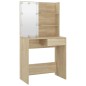 Set Tavolo da Toeletta con LED Rovere Sonoma Legno Multistrato Set Tavolo da Toeletta con LED Rovere Sonoma Legno Multistrato