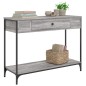 vidaXL Tavolino Consolle Grigio Sonoma 100x34,5x75cm Legno Multistrato vidaXL Tavolino Consolle Grigio Sonoma 100x34,5x75cm Legno Multistrato