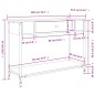 vidaXL Tavolino Consolle Grigio Sonoma 100x34,5x75cm Legno Multistrato vidaXL Tavolino Consolle Grigio Sonoma 100x34,5x75cm Legno Multistrato
