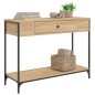 vidaXL Tavolino Consolle Rovere Sonoma 100x34,5x75cm Legno Multistrato