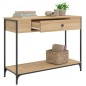 vidaXL Tavolino Consolle Rovere Sonoma 100x34,5x75cm Legno Multistrato