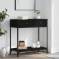 vidaXL Tavolino Consolle Nero 75x34,5x75 cm in Legno Multistrato vidaXL Tavolino Consolle Nero 75x34,5x75 cm in Legno Multistrato