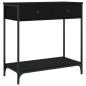 vidaXL Tavolino Consolle Nero 75x34,5x75 cm in Legno Multistrato vidaXL Tavolino Consolle Nero 75x34,5x75 cm in Legno Multistrato