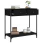 vidaXL Tavolino Consolle Nero 75x34,5x75 cm in Legno Multistrato vidaXL Tavolino Consolle Nero 75x34,5x75 cm in Legno Multistrato