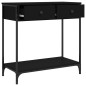 vidaXL Tavolino Consolle Nero 75x34,5x75 cm in Legno Multistrato vidaXL Tavolino Consolle Nero 75x34,5x75 cm in Legno Multistrato