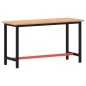 vidaXL Banco da Lavoro 150x55x81,5 cm Legno Massello Faggio e Metallo vidaXL Banco da Lavoro 150x55x81,5 cm Legno Massello Faggio e Metallo