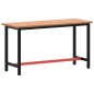 vidaXL Banco da Lavoro 150x55x81,5 cm Legno Massello Faggio e Metallo vidaXL Banco da Lavoro 150x55x81,5 cm Legno Massello Faggio e Metallo