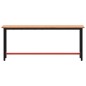 vidaXL Banco da Lavoro 200x55x81,5 cm Legno Massello Faggio e Metallo vidaXL Banco da Lavoro 200x55x81,5 cm Legno Massello Faggio e Metallo