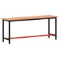 vidaXL Banco da Lavoro 200x55x81,5 cm Legno Massello Faggio e Metallo vidaXL Banco da Lavoro 200x55x81,5 cm Legno Massello Faggio e Metallo