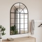 vidaXL Specchio da Parete Nero 80x120 cm Arco in Ferro vidaXL Specchio da Parete Nero 80x120 cm Arco in Ferro