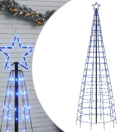 vidaXL Illuminazione Albero di Natale con Picchetti 570LED Blu 300cm