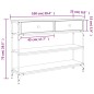 vidaXL Tavolino Consolle Rovere Fumo 100x25x75 cm Legno Multistrato vidaXL Tavolino Consolle Rovere Fumo 100x25x75 cm Legno Multistrato
