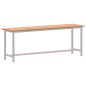 vidaXL Piano per Banco da Lavoro 220x55x2,5 cm Legno Massello Faggio