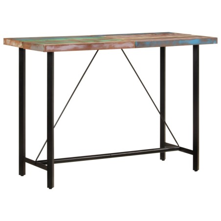 vidaXL Tavolino da Bar 150x70x107cm Legno Massello di Recupero e Ferro