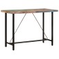 vidaXL Tavolino da Bar 150x70x107cm Legno Massello di Recupero e Ferro vidaXL Tavolino da Bar 150x70x107cm Legno Massello di Recupero e Ferro